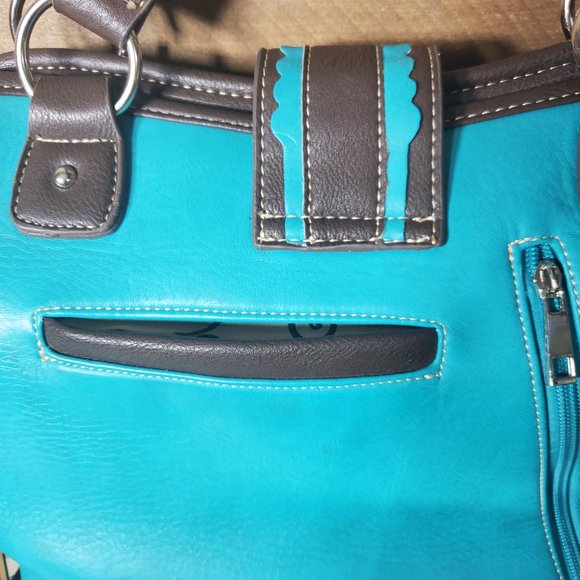 Conceal Carry Handbag-Western Style, Rinestone, Crystal, Embroidery Accents - Picture 5 of 13